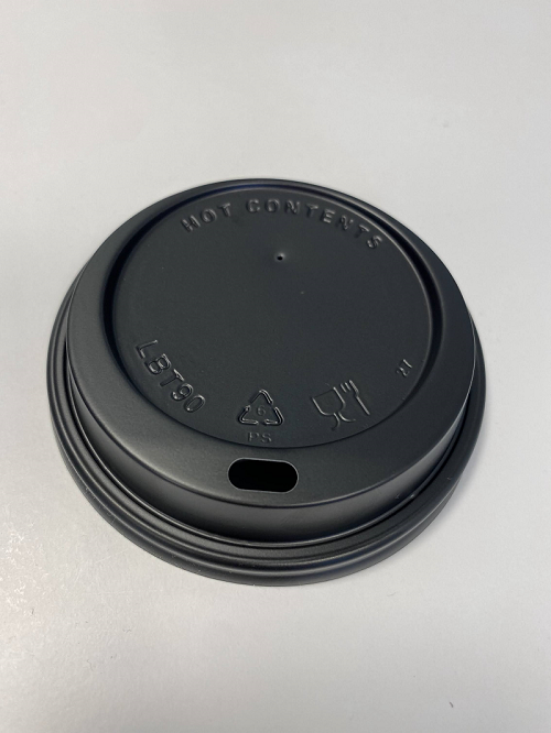 CUP LID 90mm black single-use